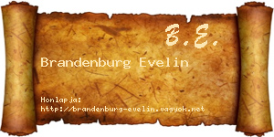 Brandenburg Evelin névjegykártya